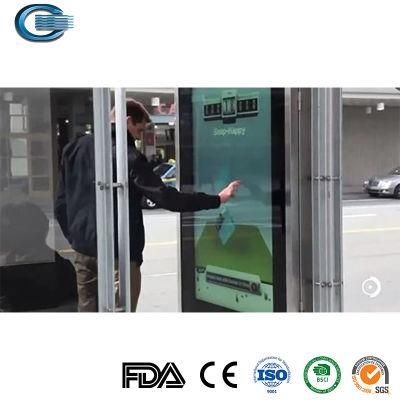 Huasheng Outdoor Bus Stop Shelters China Bus Stand Supplier Intelligent Custom Air Conditioner Materials Bus Stop Shelters