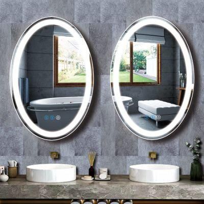 Hotel Home Decor Frameless Wall Makeup LED Lighted Mirror with High Quality