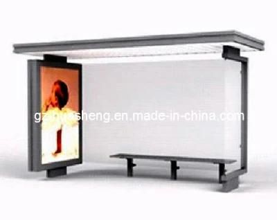 Bus Shelter for Public with Scrolling Light Box (HS-BS-B013)