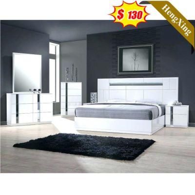 Simple Style Hotel Furniture Melamine Laminated Double King Size Bed