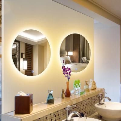 Foshan Factory New Style Modern Design Bathroom Furniture Lighting Round LED Glass Mirror