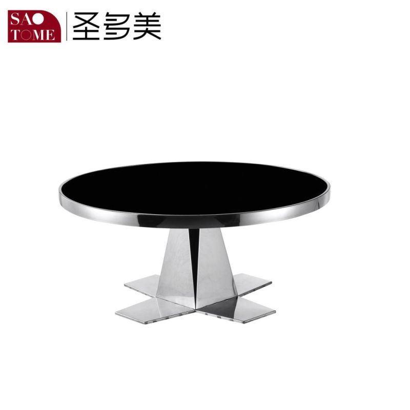 Modern Practical Stainless Steel Glass Dining Table