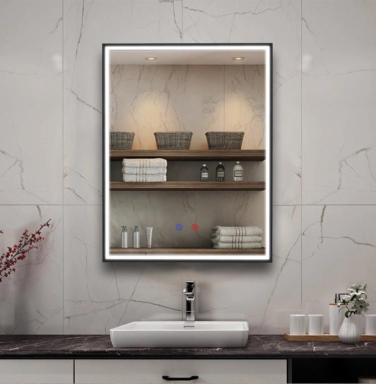 Home Decoration 5mm Copper-Free Eco-Friendly Silver Glass Aluminium Black Framed Mirror