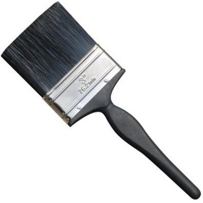 Wooden Handle Black Paint Brush with Plastic Handle