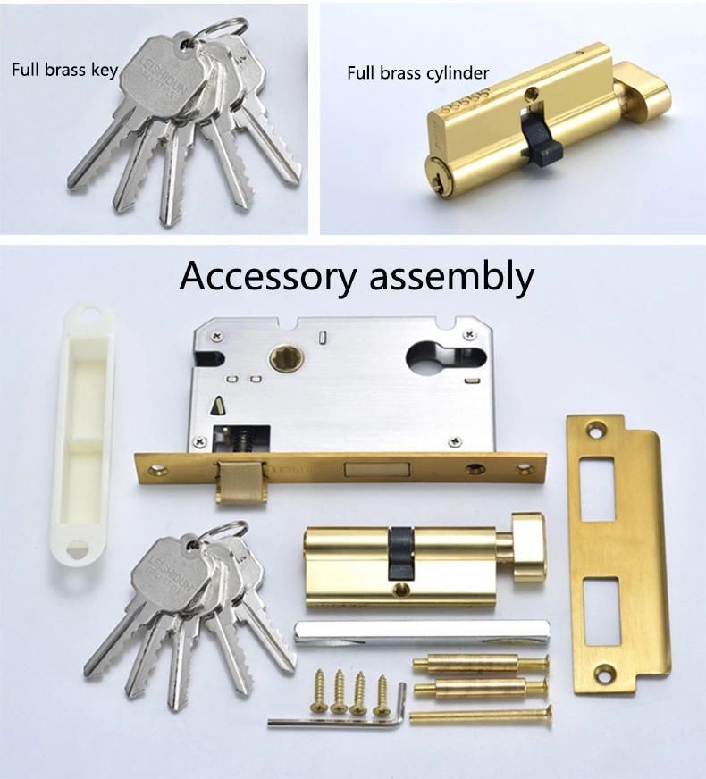 Brass Copper Bronze Front Wood Door Interior Lock Lockset