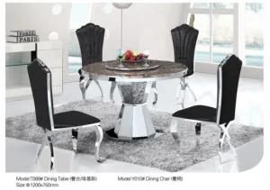 Professional Round Dining Table with Marble/Glass (T089)