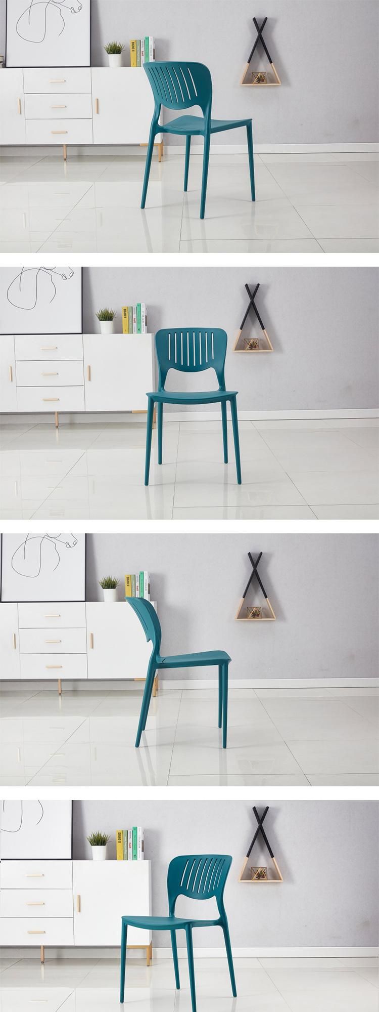 Cheap Price Home Dining Room Kitchen Restaurant Furniture Stacking Plastic Dining Chair for Party