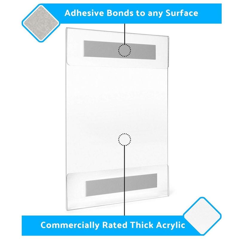 A4 Acrylic Sign Holder L-Shaped and T-Shaped Transparent Slanted Acrylic / PMMA / Plexiglass / Crystal / Plastic / PC / Perspex / Glass Sign Holder 8.5 