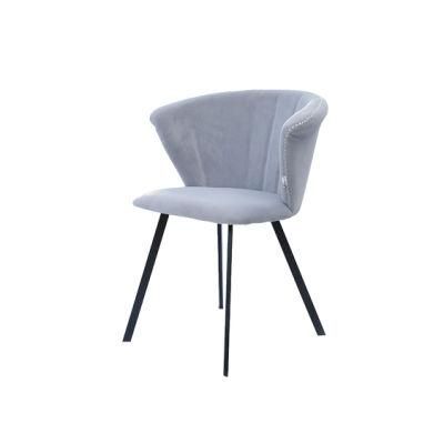 Home Restaurant Furniture Upholstered Sofa Chair Modern Velvet Dining Chair for Outdoor
