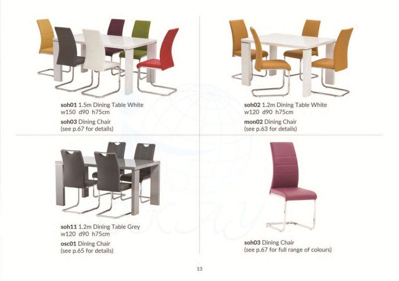 MD with Glass Table Top+Four Legs Dining Table+6PCS Dining Chair