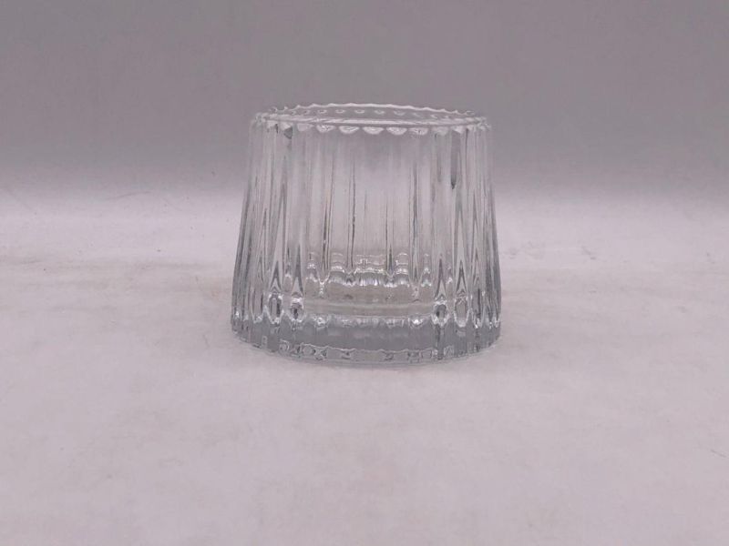 Glass Candle Holders with Taller Base in Different Sizes and Shapes for Home Decoration