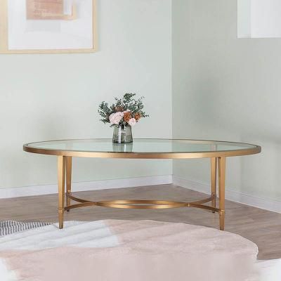 Factory Modern Clear Tempered Glass Coffee Table Household Coffee Table