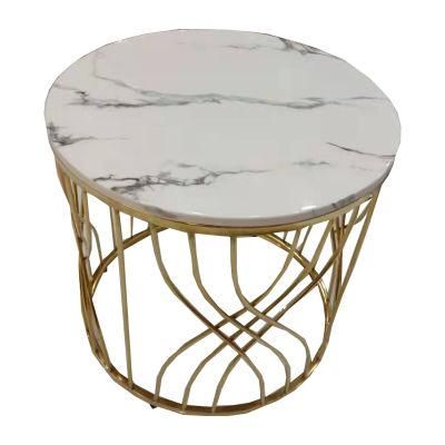 Wholesale Home Restaurant Living Room Furniture Table Sets Sofa Side Table End Table Marble Cafe Table for Bedroom