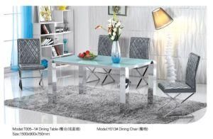 Modern Rectangle Dining Table with Marble/Glass