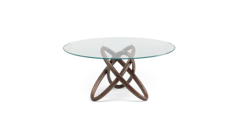 Cfd-02 Long Dining Table/Toughened Glass Top //Ash Solid Wood