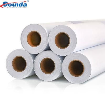 White PVC Self Adhesive Vinyl Furniture Top Quality 120g White Back Self Adhesive Vinyl