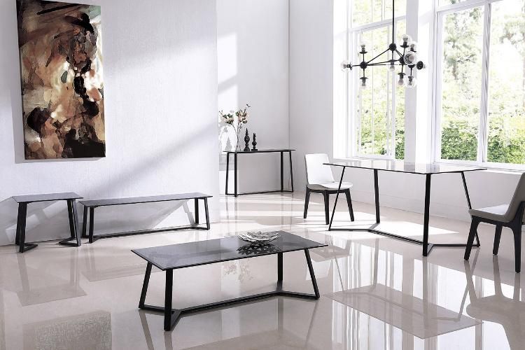 Simple Living Room Glass Furniture Glass Coffee Tea Tables