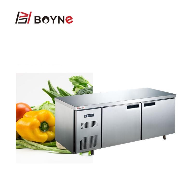 Restaurant Kitchen Counter Chiller Stainless Steel Customized Work Bench