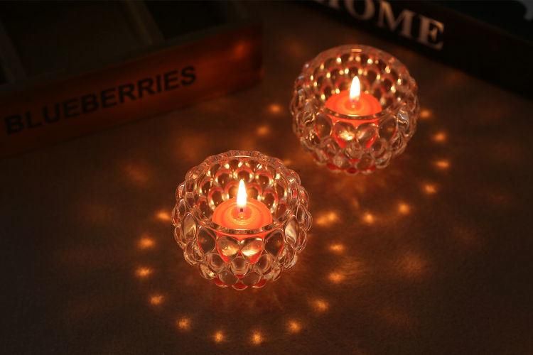 Candle Holder Spherical Modern Luxury Decorative Crystal Wedding Candlestick Stand Glass Candlestick Holder for Home Decor