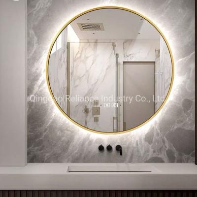 Round/ Semicircular Designer Wall Mounted Luminous Demisting LED Mirror/Bathroom Mirror with Multi Function