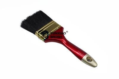 Wooden Handle Paint Brush with Bristle Red