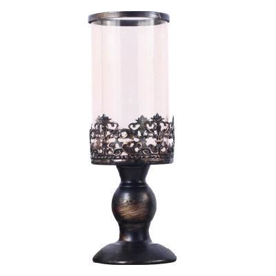 New Design Wedding Home Decoration Flower Arrangement Ornament Glass Metal Candle Holder