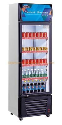 Supermarket Upright Single Glass Door Beverage Refrigerator Display Cabinet Refrigerator