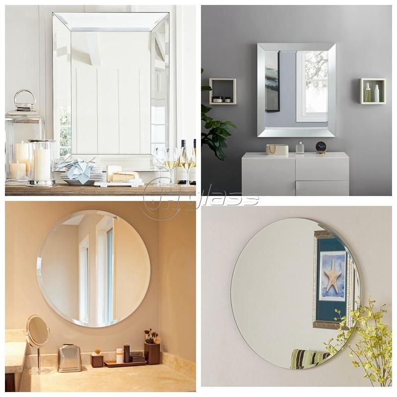 D=700mm Black Matte Satin Brush Finish Round Shape Decor Decorative Bathroom Mirror