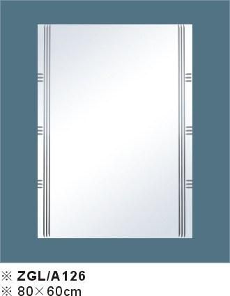 Simple Bevel Rectangle Hotel Wall Decor Double Bathroom Glass Mirror