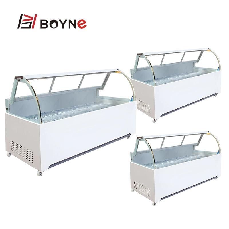 Commercial Glass Sliding Door Food Chiller Showcase