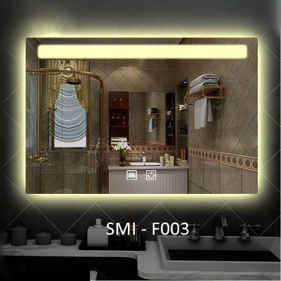 Environment Friendly Ce Certificated 5mm or 6mm Thick Wall Mounted Hotel Bathroom Backlit LED Mirror