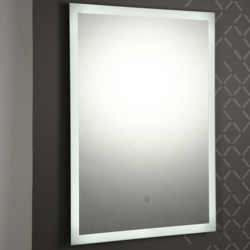 Factory OEM Illuminated IP44 Frameless LED Bathroom Mirror with Touch Button