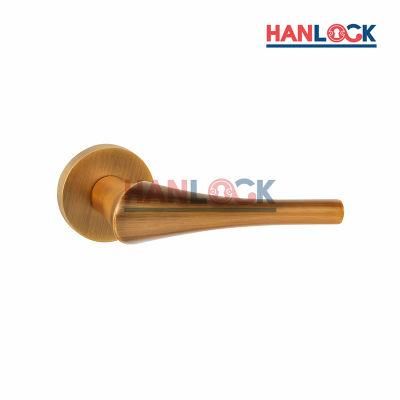 OEM Wooden/Iron/Security Door Zinc Alloy Lever Handle on Round Rose