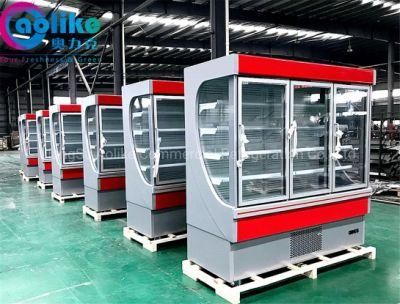 Multi Doors Commercial Upright Refrigerating Showcase for Kitchen&Hotel