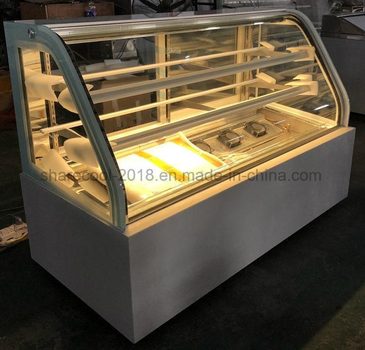 Fan Cooling Marble Base 1500mm Cake Showcase Display
