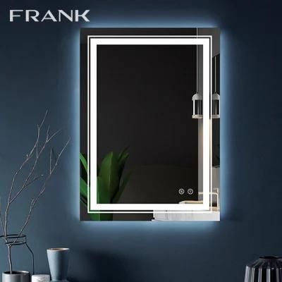 Rectangular LED Light Bathroom Mirror Cusrtom Functions