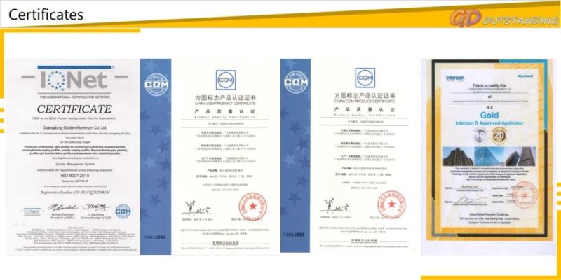 Aluminum/Aluminium Extrusion Profile for Window and Door Use in Building Materials
