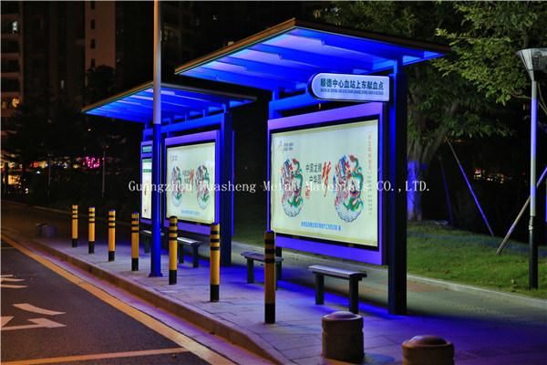 Stainless Steel Outdoor Economic Bus Stop Shelter (HS-BS-D043)