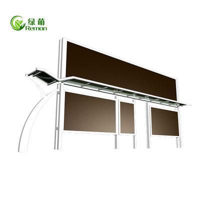 Tempered Glass Light Box Bus Stop