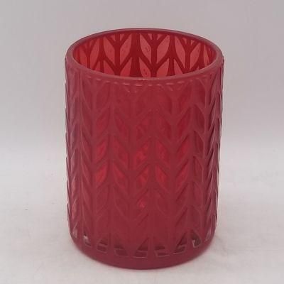 Frosetd Color Medium Size Glass Candle Holder for Decoration