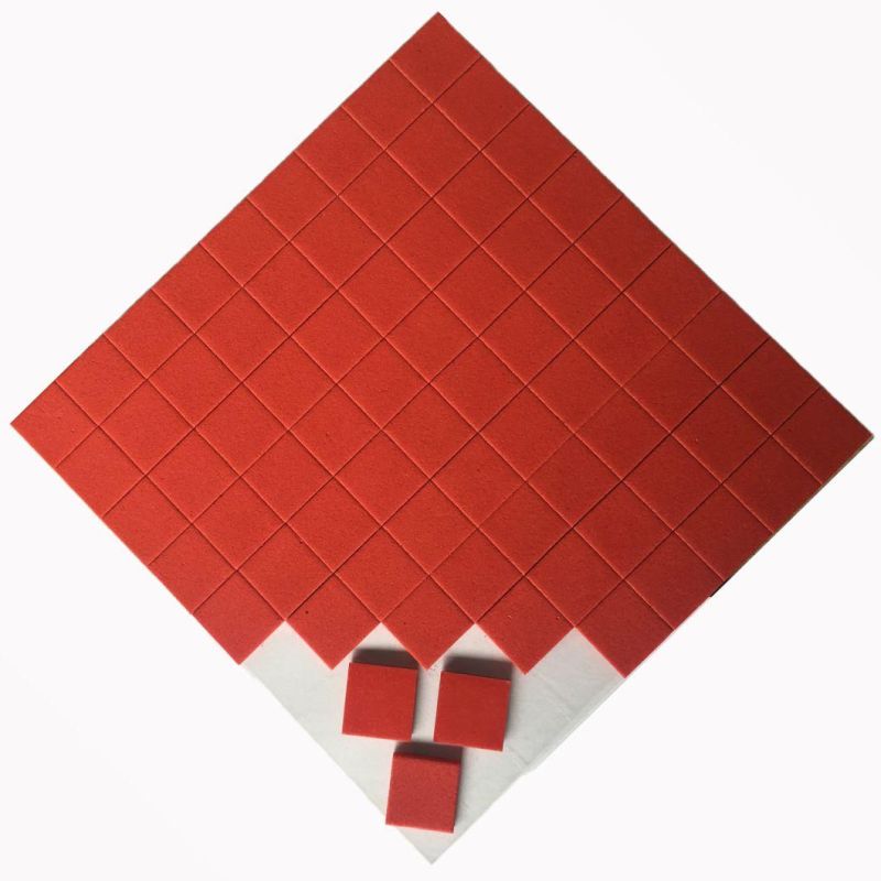 4mm Thickness Red EVA Rubber Cling Pads for for Glass Protector