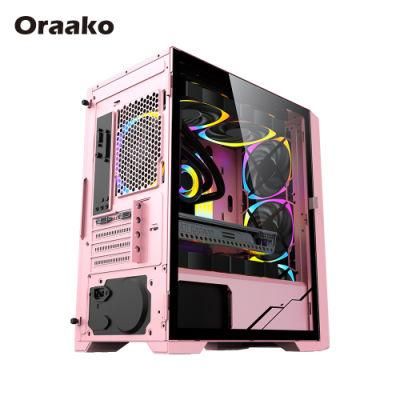 Mini PC Itx Tempered Glass Matx Gaming Computer Case with Independent Power Supply Bin for Esports Cabinet