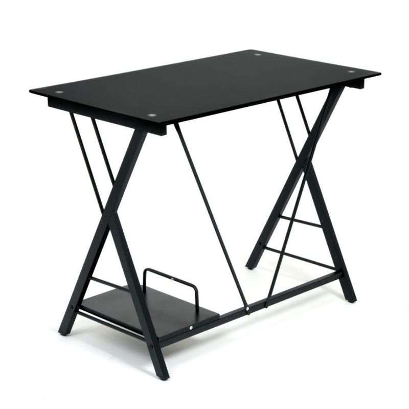 Modern Home Office Furniture Glass Top Woking Computer Desk