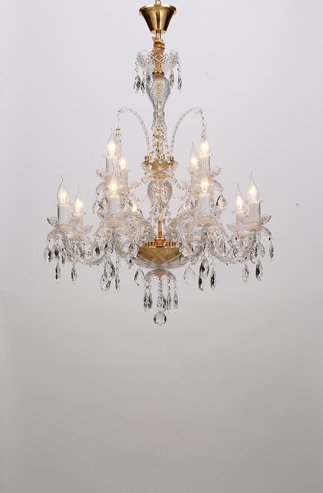 European Style Traditonal Antique Interior Decorate Lighting Furniture Chrome Raindrop Crystal Chandelier Factory Supply