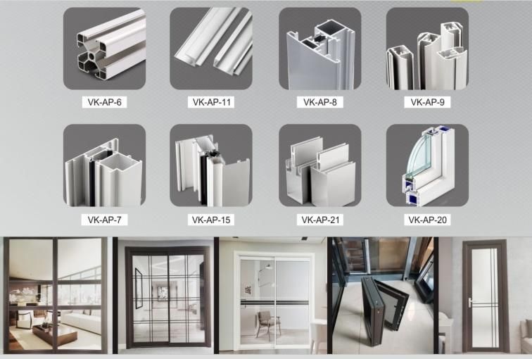 Aluminium Door Window Glass Wall Curtain Wall Furniture Extrusion Profile