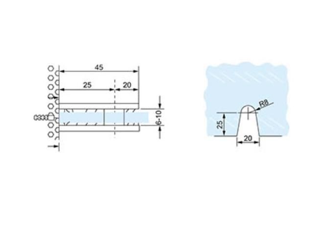 Square Brass Bright Chrome Glass Clamp of Bathroom Hardware Bathroom Accessories