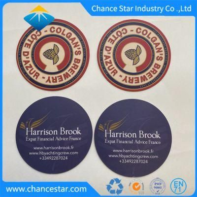 Custom Logo Printing Absorbent Paper Glass Coasters for Drink