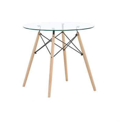 Furniture Supply Modern Glass Tables and Chairs Nordic Leisure Reception Round Table Manucure Salon De Beaut Centre Table