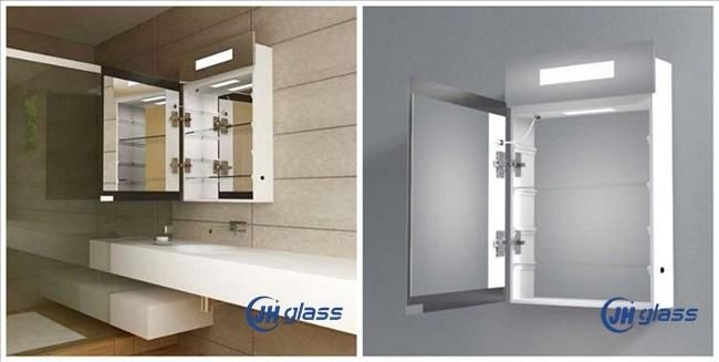 Home Use Wall Mounted Built-in Aluminum Profile LED Mirror Cabinet