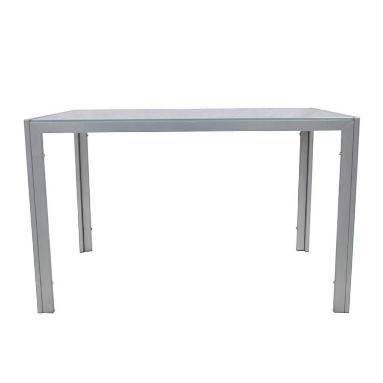 Popular Dining Furniture Tempered Glass Top Frame Restaurant Table